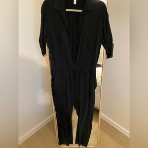 Black washed silk Bella Dahl jumpsuit - size L